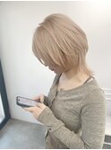 シャギーウルフブリーチダブルカラーモカブラウンミルクブラウン