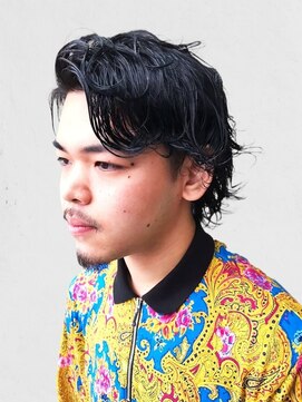 ディーバ 横浜(D.I.E.V.A) 20代30代40代50代黒髪ナチュラルパーマミディアムメンズショート