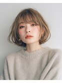 透明感ヘーゼルベージュ×ふんわりボブレングス