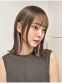 夏フェイスフレーミング切りっぱなしミディアム20代30代p上尾