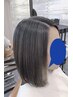 スジ感がカワイイ、ハイライト＋透明感カラー＋プレックストリートメント