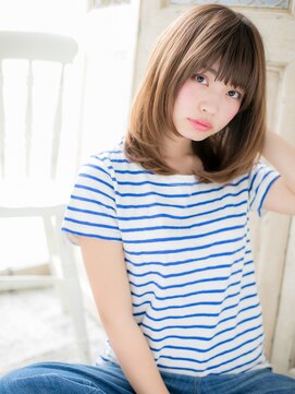 クオーレ ヘア アンジュ 水戸店(CUORE HAIR ange) *ange水戸*…ナチュラルカラーで大人可愛い前下がりセミディa