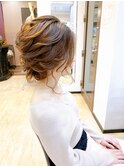 ゆるっとカジュアル後毛アップ　ヘアセット