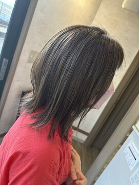 ヘアーリゾートガーデンバイトロント 船橋法典店(Hair Resort Garden by Toronto) 伸ばしかけレイヤーボブ×カーキグレージュ【船橋、西船橋】