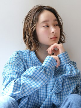 レトン 銀座(leton) ニュアンスボブ/前下がりボブ/大人可愛い/ニュアンスパーマ