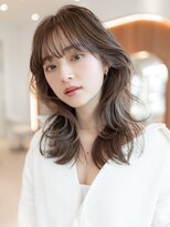 ケアリー 成増(Carelly)&nbsp;大人かわいい前髪セシルカットココアブラウンフリンジウェーブ