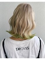 シェリア(Shelia)&nbsp;毛先カラー_エンドカラー_バイカラー_ミルクティーベージュ