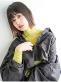 くびレイヤーエモージュ前髪モテベージュレイヤーミディ/吉祥寺