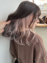 ロンドワン 三宮元町(Lond one) インナーカラー/イヤリングカラー/ホワイトピンク/ボブ