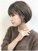 ボブ/レイヤーカット/髪質改善/ウェットヘア/オリーブベージュ