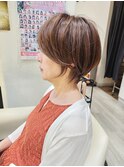 大人可愛い20代30代40代50代丸みショート田嶋011