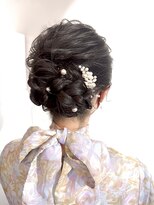 結婚式ヘアセット／まとめセット／編み込みアップ