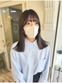 ぱつっとミディアム×小顔姫カット風【横浜駅】