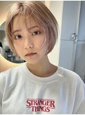 ハイトーン前上がりミニボブ