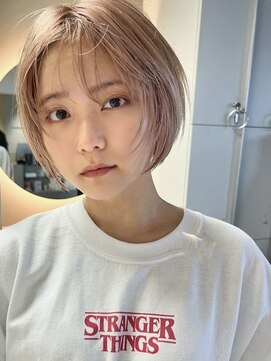 ミンクス ギンザ セントラル(MINX ginza central) ハイトーン前上がりミニボブ