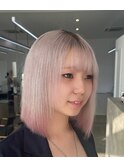 ホワイトボブ10代20代ハイトーンホワイトブリーチ