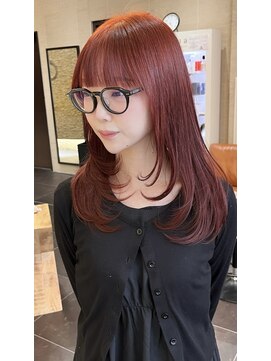 オプスヘアーフェリース(OPS HAIR feliz) レイヤーカット／暖色艶カラー／秋カラー/天神