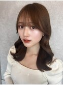 *レイヤーカット×ショコラアッシュ【新宿/韓国ヘア/小顔ヘア】