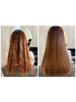 ダメージヘアで縮毛矯正を諦めていた方へ。こだわりの薬剤と髪質履歴の診断で満足する美髪へと導きます！