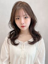 アグノス 青山(Agnos) 大人ガーリーダークアッシュミディアムレイヤーカット小顔 1222