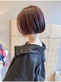 ミニボブ×ラベンダーピンク×ハイライト