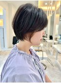 別府ショートボブ顔まわりレイヤーカット髪質改善カラー