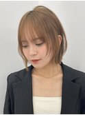 ボブディオリーブベージュ髪質改善縮毛矯正フェイスレイヤー