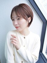 ナツヤ(NATSUYA) 前髪あり耳掛けのショートヘアシースルーバング
