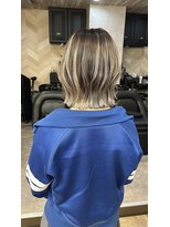 ノア ヘアデザイン 町田店(noa Hair Design)&nbsp;バレイヤージュ×ボブ（國吉真弥）