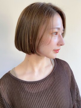 トゥーナ 表参道(tona) 大人ショート・ショートボブ・グレージュ、脱白髪染め☆
