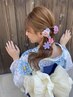 花火大会浴衣レンタル着付けヘアセット　7500円現金払い