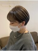 ハンサムショート丸みショート与野前髪あり