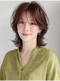 夏カラー大人美人ハイレイヤーウルフカット/ブリーチなしp上尾