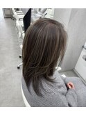 洋光台ブリーチ複雑履歴ダブルカラー白髪ぼかしハイライト