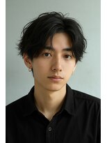 アグ ヘアー アクト 姫路駅前おみぞ筋店(Agu hair act)&nbsp;ブルーブラック 韓国ヘア フェザーパーマ 6