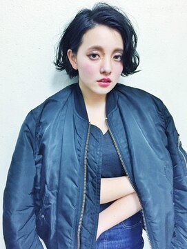 レンク(LENC) Coast.ネイビー×ボブ×立ち上げ前髪★