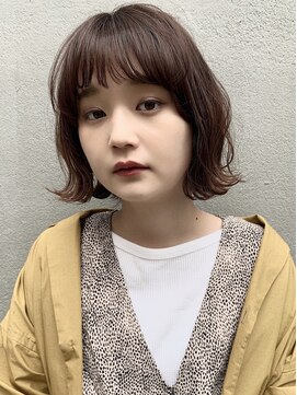 サンク 原宿 表参道(cinq) ゆるふわボブ × ブラウンベージュ