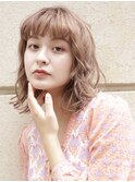 大人かわいい外ハネボブペールベージュ1006