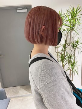 フレーム なんば店(FRAME) ピンク×ボブ