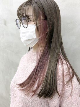 スー 渋谷(suu) インナーカラーピンクベージュオリーブベージュグレージュ