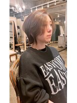 髪質改善と縮毛矯正の専門店 サンティエ(scintiller)&nbsp;大人綺麗な小顔襟足スッキリショートボブ　30代40代50代