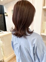 キャアリー(Caary)&nbsp;福山caaryほんのりピンクブラウンカラー外はねくびれロブ