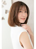 シースルーバングワンカール美髪前下がりボブディZ浦和30代40代