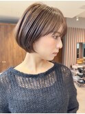 大人ショートボブ　ショートヘア　丸みショート　30代40代50代