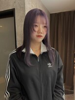 ジーナ 名駅(XENA.)&nbsp;《XENA/YURI22》ラベンダーグレージュ/ブリーチ/顔周りレイヤー