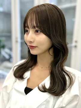 プラチナ(PLATINA) 前髪オリーブベージュ顔まわり韓国レイヤーブリーチU24学割