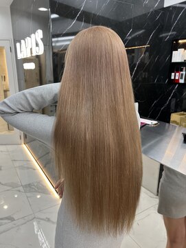 ラピス 渋谷本店(Lapis) ミルクティーベージュ/ハイトーン/髪質改善/ストレートヘア/艶髪
