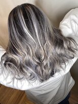 ベルヘアーデザイン 堺東(Belle hair Design)&nbsp;バレイヤージュイルミナカラーグレージュ韓国風堺東オリーブ