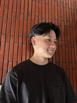 オスマン 御茶ノ水神保町店(Osmann)&nbsp;フェザーパーマグレーブルーカラー刈り上げショートバング