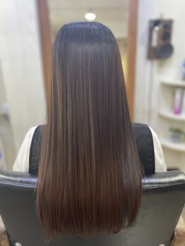 【月曜営業＆平日21時まで】"酸性ストレート"導入！柔らかな質感＆仕上がりで理想のストレートが叶う＊